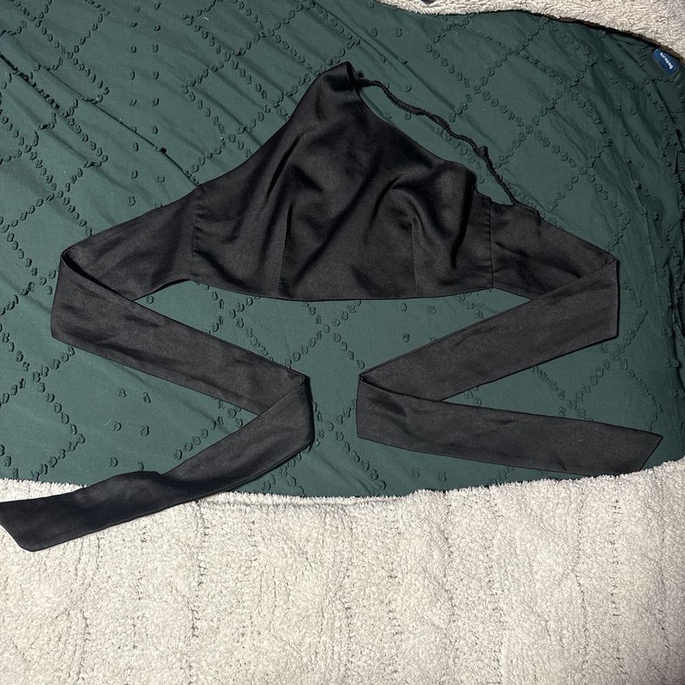 SHEIN Black Satin Top